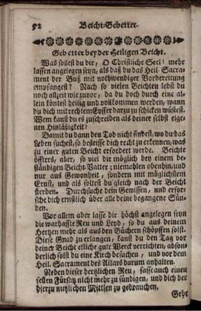 Gebetter bey der Heiligen Beicht.
