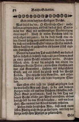 Gebetter bey der Heiligen Beicht.