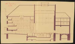 Stadttheater, Regensburg: Längsschnitt 1:100