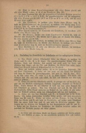 § 8. Darstellung der Grundfläche des Schulhauses und der nahegelegenen Straßen