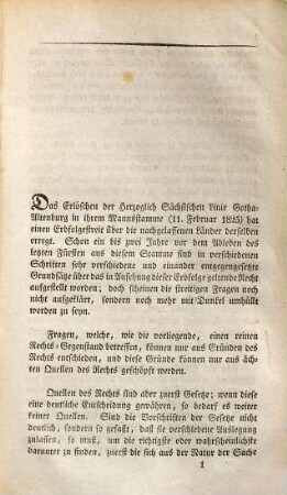 Historische Entwickelung der im Herzoglichen Hause Sachsen beobachteten Grundsätze der Erbfolge unter Seitenverwandten : auf Acten und Urkunden gegründet