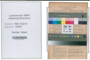 Entnazifizierung Albert Kemler , geb. 03.10.1901 (Jurist)