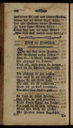 Trost in Trübsalen. - Trost des ewigen Lebens.