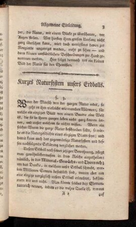 Kurzes Natursystem unsers Erdballs.