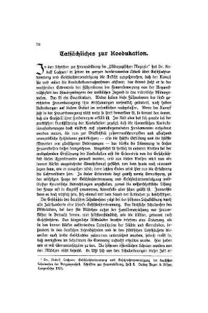 Tatsächliches zur Koedukation