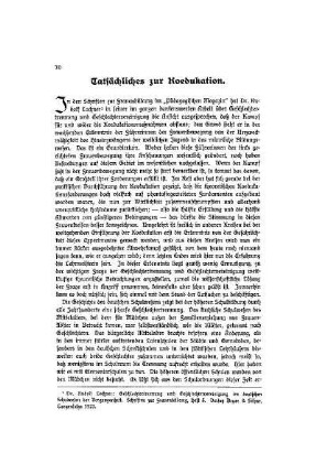 Tatsächliches zur Koedukation