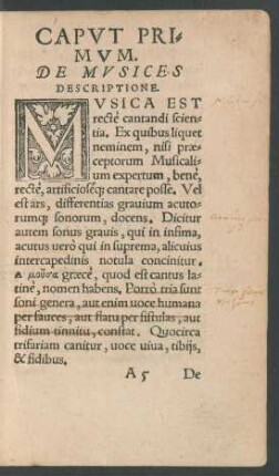 Caput Primum. De Musices Descriptione.