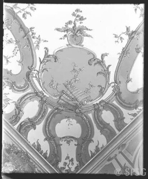Potsdam, Neues Palais, Friedrich Wohnung, Konzertzimmer, R.: 211, Deckendetail der Nordostecke.