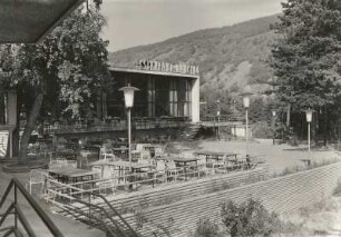 Witoschagebirge. Pantscharewo. Witoschagebirge. Pantscharewo. Restaurant/Tanzbar "Bela lebed" ("Weißer Schwan") am westlichen Ufer des Stausees