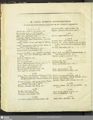 III. Index nominum geographicorum