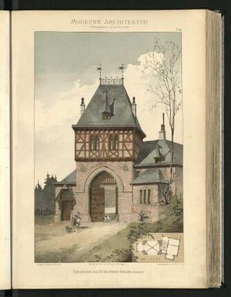 Thorhaus des Schlosses Solms, Baden. E. Oppler, Oberbaurat, Hannover. Grundriss