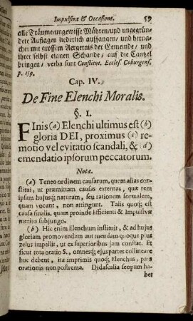 Cap. IV. De Fine Elenchi Moralis.