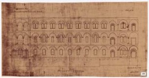 Königliches Residenzschloss Posen, Posen: Längsschnitt Korridor Nordseite 1:100