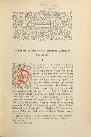 Berlin im Jahre siebzehnhundertsechsundachtzig 1786 : Schilderungen d. Zeitgenossen