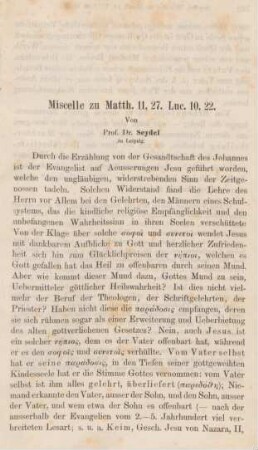 761-762 Miscelle zu Matt. 11,27. Luc. 10,22
