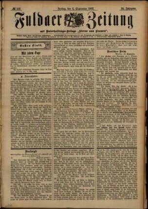 Ausgabe vom Freitag, den 01. Oktober 1897.