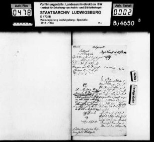 Aufnahme des Metzgers Johann Michael Schmid von Wendlingen, Oberamt Esslingen, in das Bürgerrecht zu Stuttgart zwecks Eheschließung mit der Witwe des 1817 verstorbenen Metzgers Frech daselbst