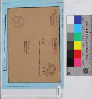 Feldpost-Dienstbrief, Schiffsname/Landeinheit: Kriegsmarinewerft Wilhelmshaven Amtskasse; Frankatur, Mi.-Nr.: [Keine]; Poststempel: Wilhelmshaven 1 zz 13.11.41.-19; Nebenstempel: Kriegsmarinewerft Wilhelmshaven Amtskasse