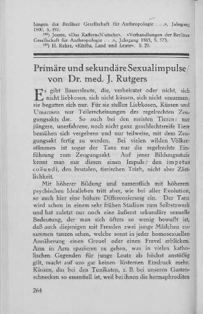 Primäre und sekundäre Sexualimpulse