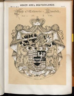 Taf. 46. Fürst v. Colloredo-Mansfeld, Dipl. v. 26.III.1789