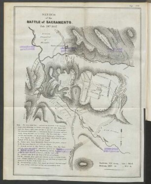 Sketch of the Battle of Sacramento Feb. 28th 1847.