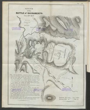 Sketch of the Battle of Sacramento Feb. 28th 1847.