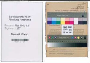 Entnazifizierung Walter Biewald , geb. 05.01.1912 (Kaufmaennischer Angestellter)