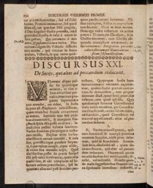 292-305, Discursus XXI. De Sociis, qui alios ad peccandum inducunt.