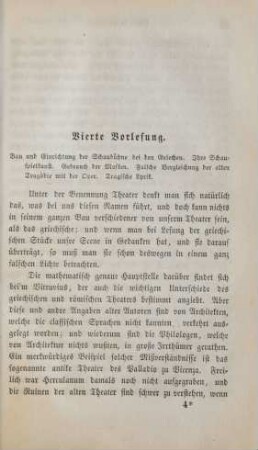 Vierte Vorlesung