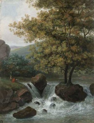 Flusstal mit Wasserfall