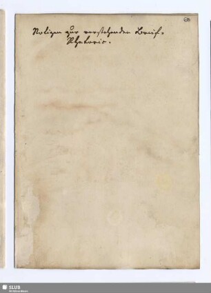 68r. 69r: Titelangabe und Bemerkungen zum Text von Friedrich August (Gottlieb) Barnheim, Rückseiten leer