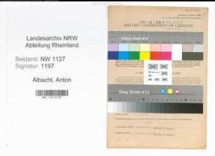 Entnazifizierung Anton Albacht , geb. 26.11.1892 (Arzt)