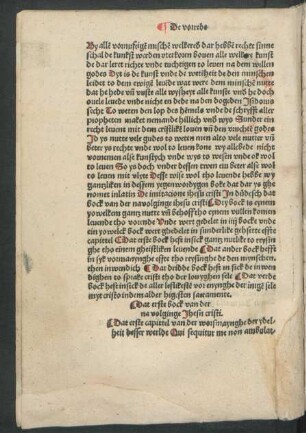 Dat erste bock van der na volginge Jhesn cristi.