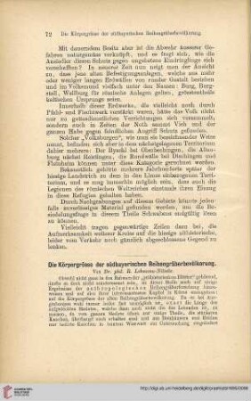7: Die Körpergrösse der südbayerischen Reihengräberbevölkerung