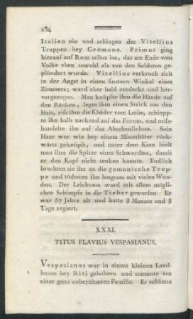 XXXI. Titus Flavius Vespasianus