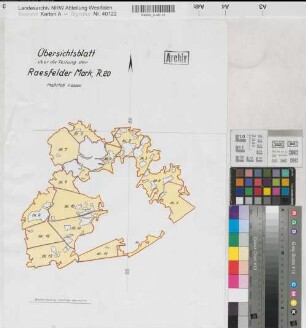 Raesfeld (Raesfeld), Teilung der Raesfelder Mark, Übersichtskarte n.d. Reinkarte