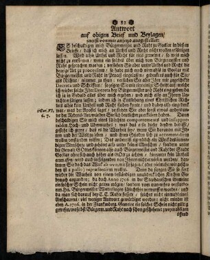 82-112, Antwort auf obigen Brief und Beylagen.