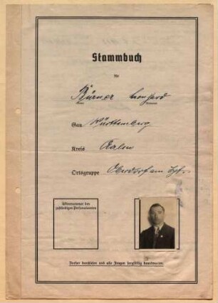 Bürner, Leonhard; *22.11.1892; Landwirt