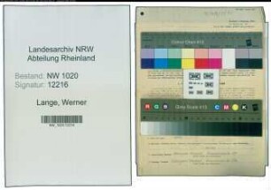 Entnazifizierung Werner Lange , geb. 27.02.1909 (Landhelfer)