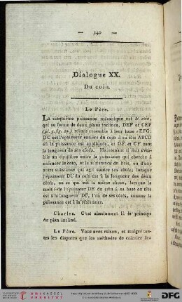 Dialogue XX / Zwanzigstes Gespräch