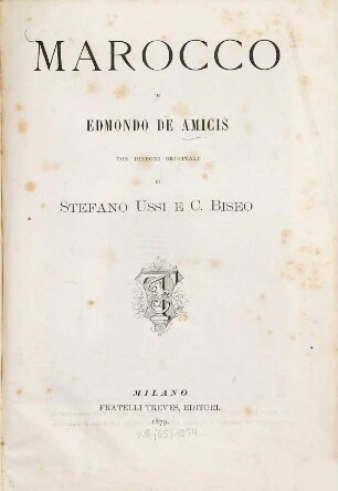 Marocco : Con disegni orginali di Stefano Ussi e C. Biseo