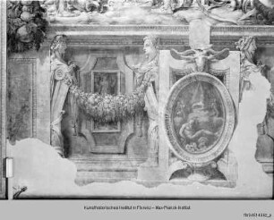 Ausmalung mit Camillus-Szenen : Allegorien : Verehrung der Sphinx und Personifikation des Arno