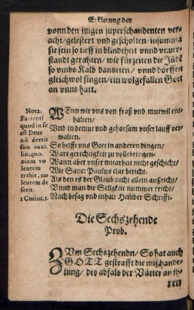 Die Sechszehende Prob.