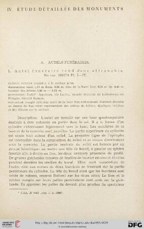 IV. Étude détaillée des monuments