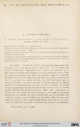 IV. Étude détaillée des monuments