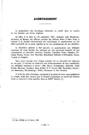 471, Avertissement