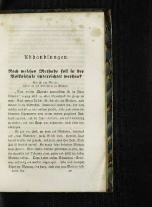 Nach welcher Methode soll in der Volksschule unterrichtet werden?
