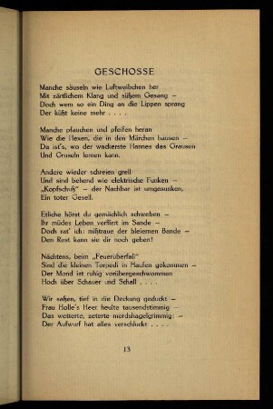 13-15, Geschosse