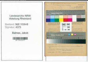 Entnazifizierung Jakob Balmes , geb. 02.11.1909 (Bergmann)