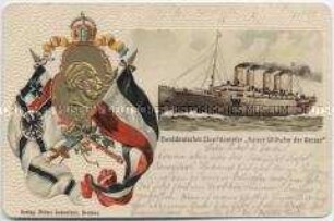 Passagierdampfer "Kaiser Wilhelm der Große" des Norddeutschen Lloyd